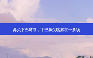 鼻尖下巴嘴唇，下巴鼻尖嘴唇在一条线
