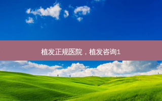 植发正规医院，植发咨询1