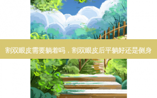 割双眼皮需要躺着吗，割双眼皮后平躺好还是侧身