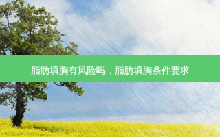 脂肪填胸有风险吗，脂肪填胸条件要求