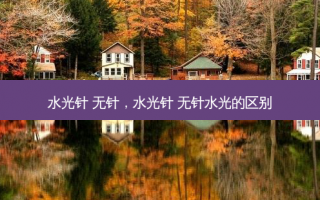 水光针 无针，水光针 无针水光的区别