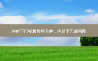 注射下巴视频教程分解，注射下巴效果图