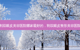 割双眼皮美容医院哪家最好的，割双眼皮整形美容医院