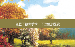 合肥下颚骨手术，下巴整形医院