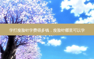 学打瘦脸针学费得多钱，瘦脸针哪里可以学