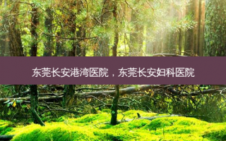 东莞长安港湾医院，东莞长安妇科医院