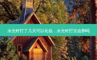 水光针打了几天可以化妆，水光针打完会肿吗