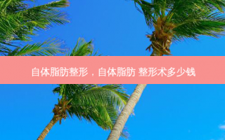 自体脂肪整形，自体脂肪 整形术多少钱