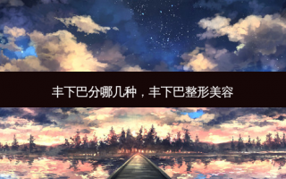 丰下巴分哪几种，丰下巴整形美容