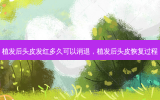 植发后头皮发红多久可以消退，植发后头皮恢复过程