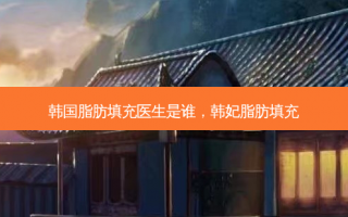 韩国脂肪填充医生是谁，韩妃脂肪填充