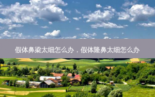 假体鼻梁太细怎么办，假体隆鼻太细怎么办