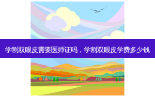学割双眼皮需要医师证吗，学割双眼皮学费多少钱
