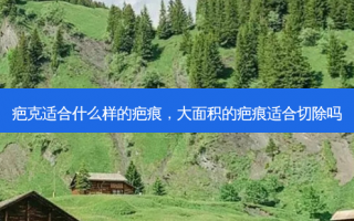 疤克适合什么样的疤痕，大面积的疤痕适合切除吗