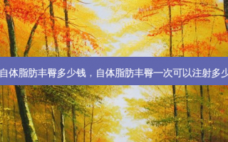 自体脂肪丰臀多少钱，自体脂肪丰臀一次可以注射多少