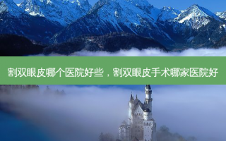 割双眼皮哪个医院好些，割双眼皮手术哪家医院好