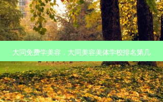 大同免费学美容，大同美容美体学校排名第几