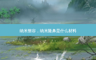 纳米整容，纳米隆鼻是什么材料