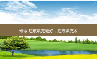 谁做 疤痕填充最好，疤痕填充术