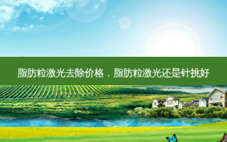 脂肪粒激光去除价格，脂肪粒激光还是针挑好