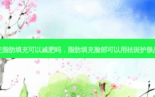 做完脂肪填充可以减肥吗，脂肪填充脸部可以用祛斑护肤品吗