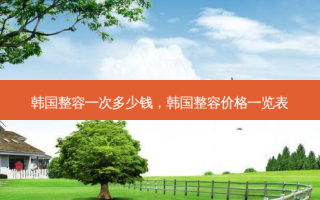 韩国整容一次多少钱，韩国整容价格一览表