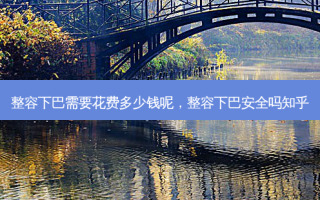 整容下巴需要花费多少钱呢，整容下巴安全吗知乎