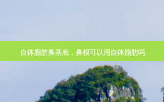 自体脂肪鼻基底，鼻根可以用自体脂肪吗