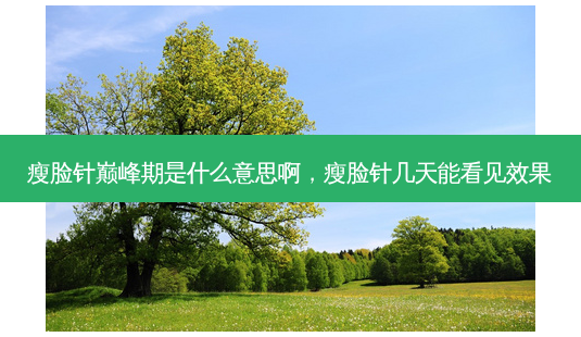 瘦脸针巅峰期是什么意思啊，瘦脸针几天能看见效果-第1张图片-琢颜网 - 美丽容颜从这里开始