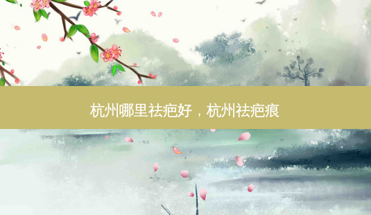 杭州哪里祛疤好，杭州祛疤痕-第1张图片-琢颜网 - 美丽容颜从这里开始