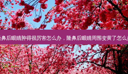 隆鼻后眼睛肿得很厉害怎么办,隆鼻后眼睛周围变黄了怎么办-第1张图片-琢颜网 - 美丽容颜从这里开始 隆鼻后眼睛肿得很厉害怎么办,隆鼻后眼睛周围变黄了怎么办-第1张图片-琢颜网 - 美丽容颜从这里开始