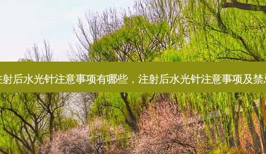 注射后水光针注意事项有哪些,注射后水光针注意事项及禁忌-第1张图片-琢颜网 - 美丽容颜从这里开始 注射后水光针注意事项有哪些,注射后水光针注意事项及禁忌-第1张图片-琢颜网 - 美丽容颜从这里开始