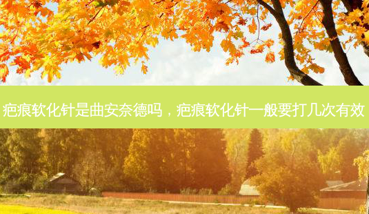 疤痕软化针是曲安奈德吗,疤痕软化针一般要打几次有效-第1张图片-琢颜网 - 美丽容颜从这里开始 疤痕软化针是曲安奈德吗,疤痕软化针一般要打几次有效-第1张图片-琢颜网 - 美丽容颜从这里开始