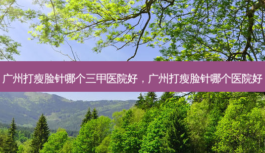 广州打瘦脸针哪个三甲医院好,广州打瘦脸针哪个医院好-第1张图片-琢颜网 - 美丽容颜从这里开始 广州打瘦脸针哪个三甲医院好,广州打瘦脸针哪个医院好-第1张图片-琢颜网 - 美丽容颜从这里开始