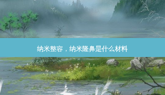 纳米整容,纳米隆鼻是什么材料-第1张图片-琢颜网 - 美丽容颜从这里开始 纳米整容,纳米隆鼻是什么材料-第1张图片-琢颜网 - 美丽容颜从这里开始