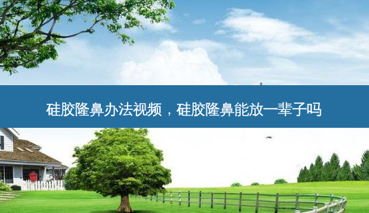 硅胶隆鼻办法视频,硅胶隆鼻能放一辈子吗-第1张图片-琢颜网 - 美丽容颜从这里开始 硅胶隆鼻办法视频,硅胶隆鼻能放一辈子吗-第1张图片-琢颜网 - 美丽容颜从这里开始