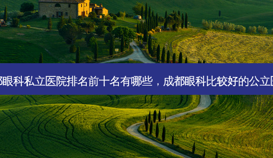 成都眼科私立医院排名前十名有哪些,成都眼科比较好的公立医院-第1张图片-琢颜网 - 美丽容颜从这里开始 成都眼科私立医院排名前十名有哪些,成都眼科比较好的公立医院-第1张图片-琢颜网 - 美丽容颜从这里开始