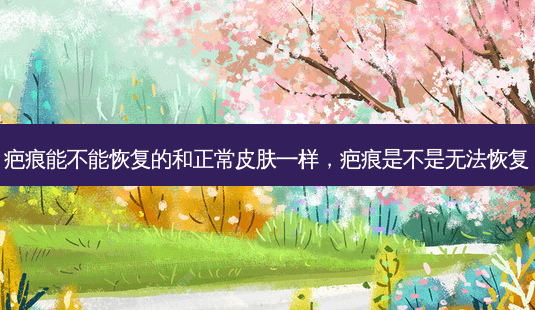 疤痕能不能恢复的和正常皮肤一样,疤痕是不是无法恢复-第1张图片-琢颜网 - 美丽容颜从这里开始 疤痕能不能恢复的和正常皮肤一样,疤痕是不是无法恢复-第1张图片-琢颜网 - 美丽容颜从这里开始